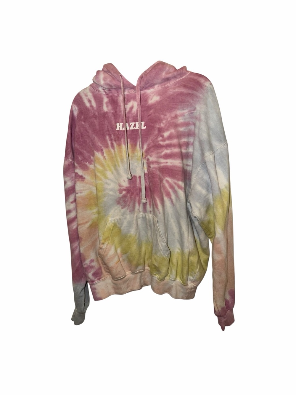 Hazel Oversized Tie-Dye Hoodie in Pink, Yellow & Blue